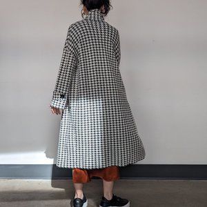 ZARA Black & White Jersey Knit Coat